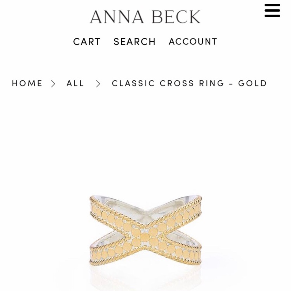 Anna Beck Classic Cross Ring